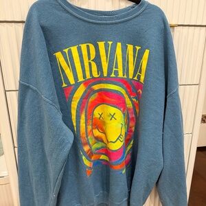 BLUE NIRVANA OVERSIZED SWEATSHIRT